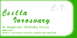 csilla vorosvary business card